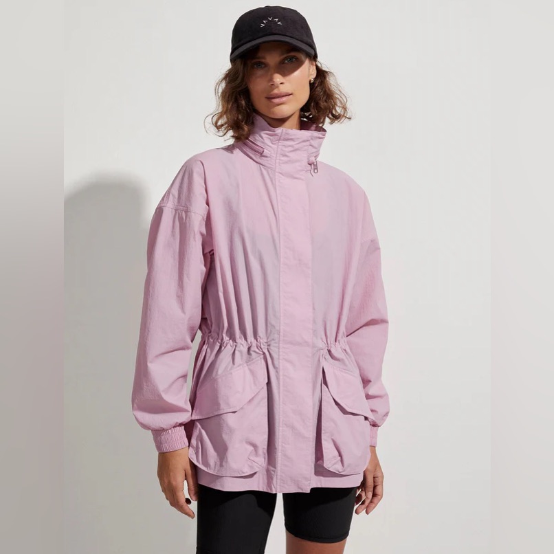 Nwt Varley Nellie Relaxed-Fit Windbreaker Xs Pink Brand New